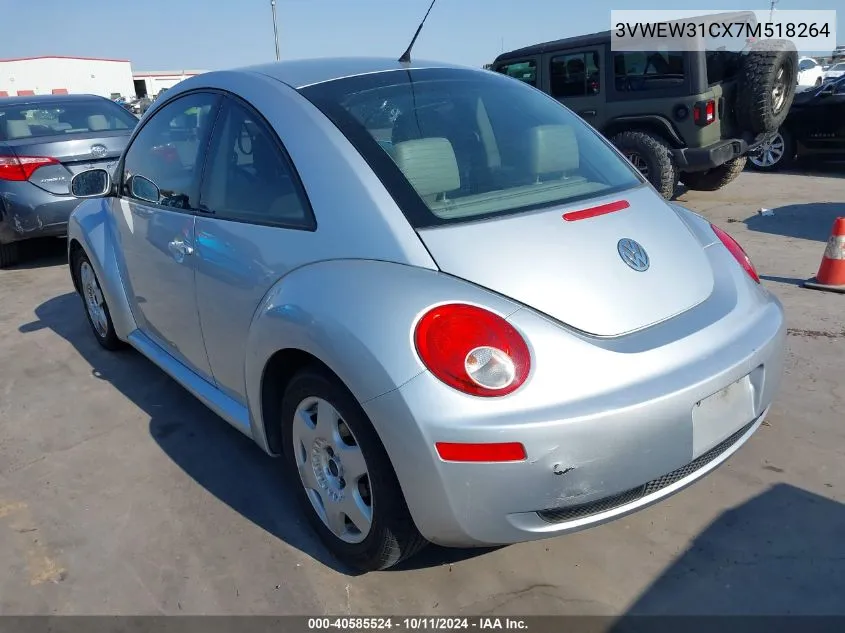 2007 Volkswagen New Beetle 2.5 VIN: 3VWEW31CX7M518264 Lot: 40585524