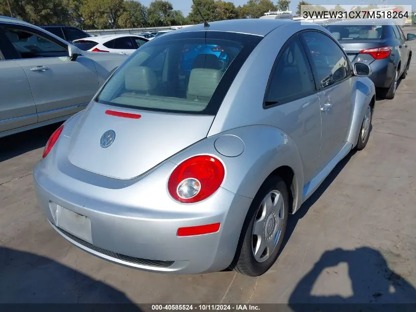 2007 Volkswagen New Beetle 2.5 VIN: 3VWEW31CX7M518264 Lot: 40585524