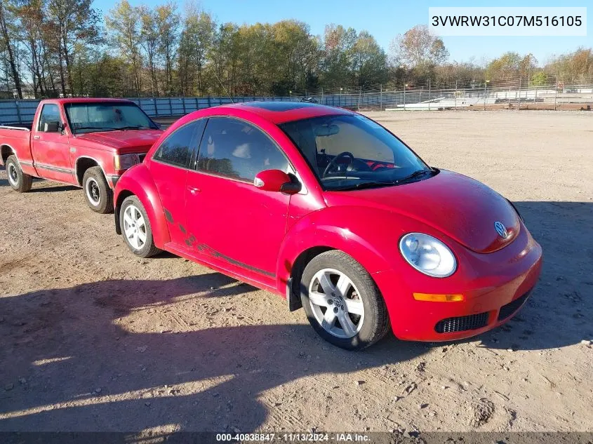 2007 Volkswagen New Beetle 2.5 VIN: 3VWRW31C07M516105 Lot: 40838847