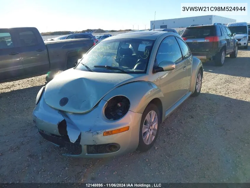 2008 Volkswagen New Beetle VIN: 3VWSW21C98M524944 Lot: 12148895