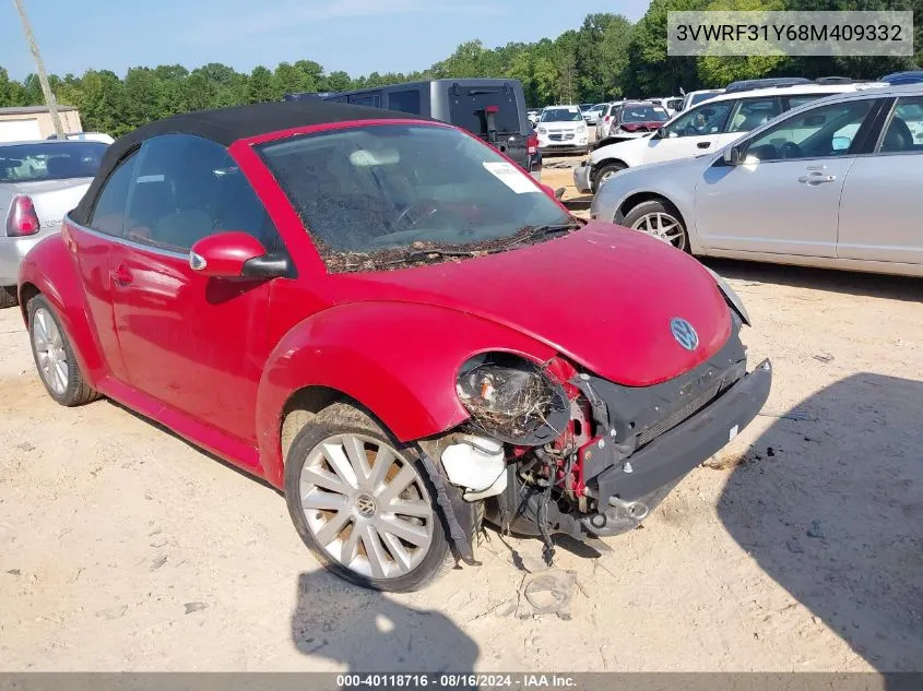 2008 Volkswagen New Beetle Se VIN: 3VWRF31Y68M409332 Lot: 40118716