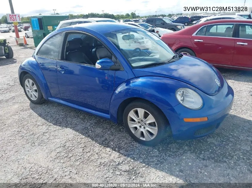 3VWPW31C28M513828 2008 Volkswagen New Beetle S