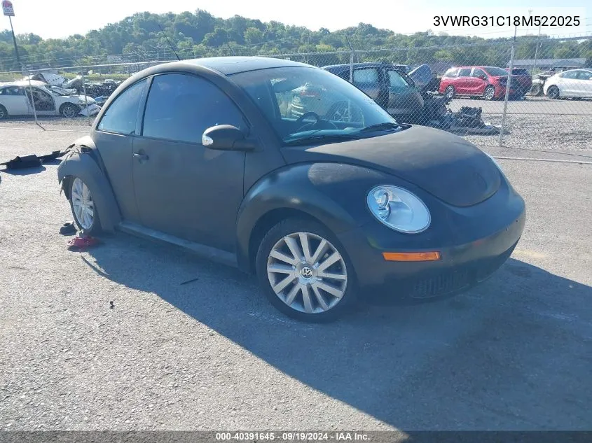 3VWRG31C18M522025 2008 Volkswagen New Beetle S/Se