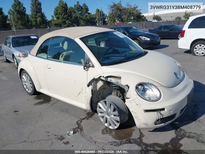 3VWRG31Y38M408779 2008 Volkswagen New Beetle Se