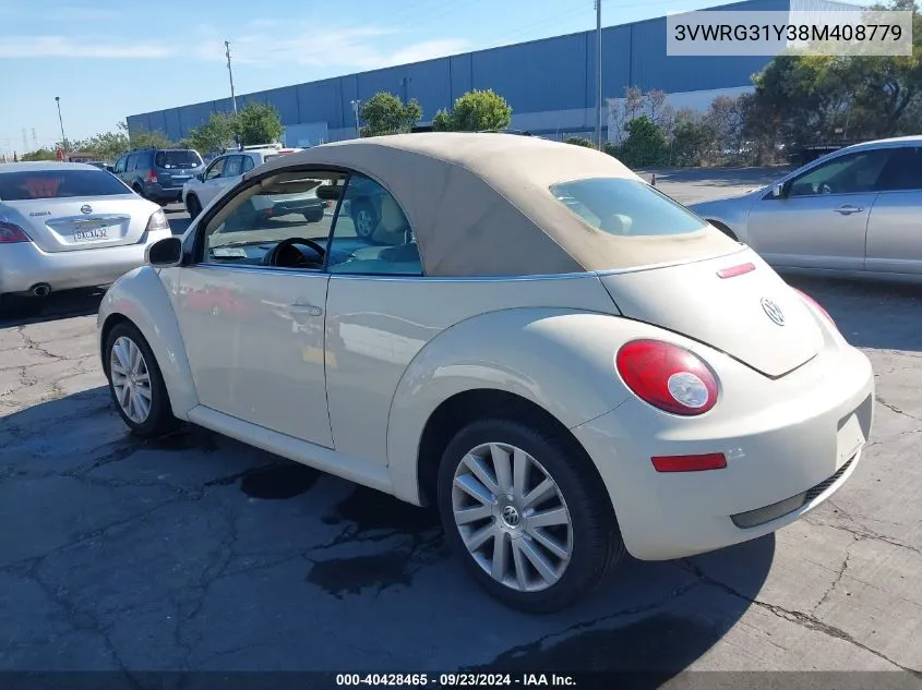 3VWRG31Y38M408779 2008 Volkswagen New Beetle Se