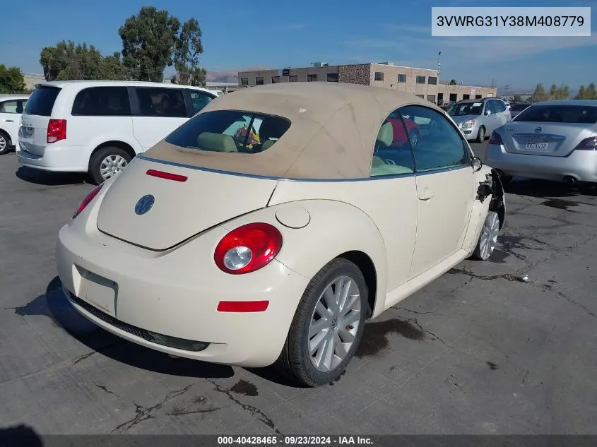 3VWRG31Y38M408779 2008 Volkswagen New Beetle Se