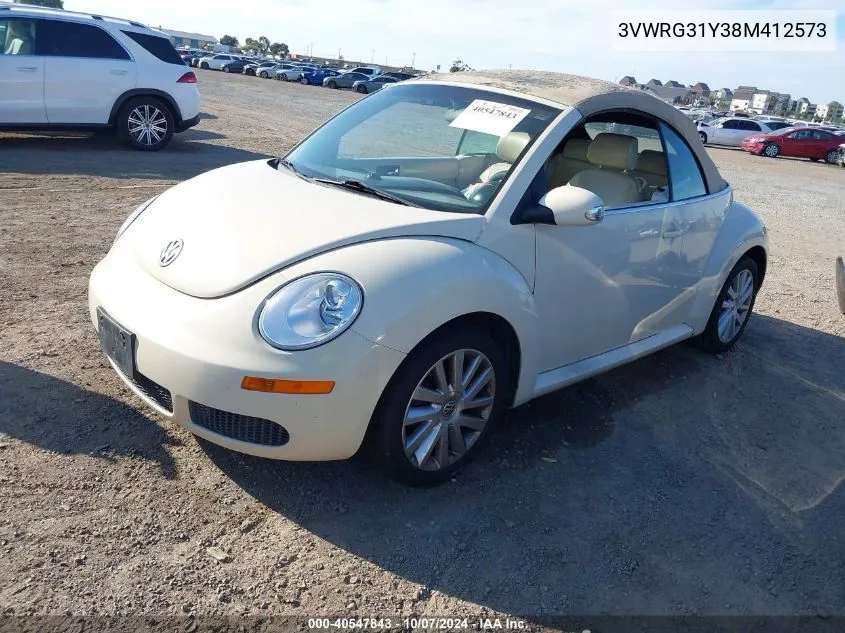 3VWRG31Y38M412573 2008 Volkswagen New Beetle Se