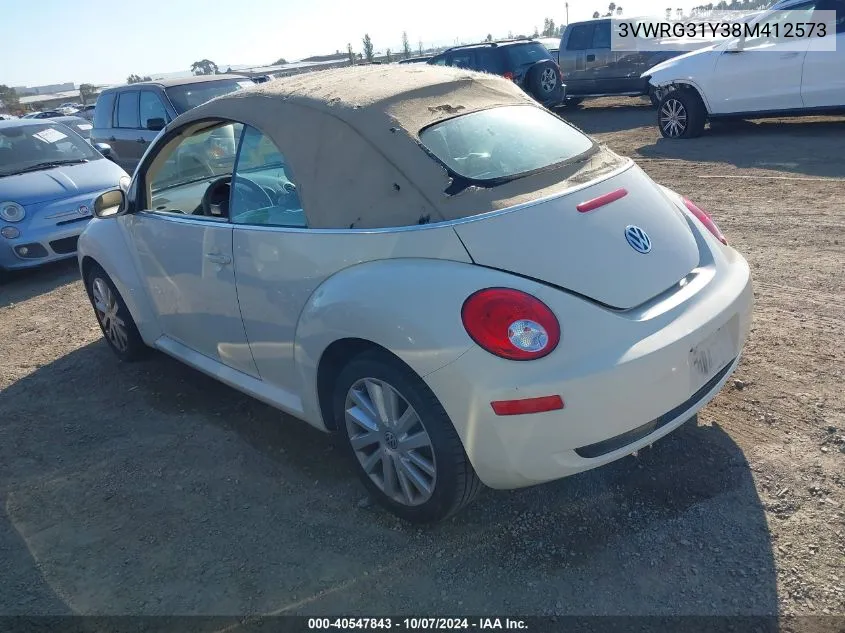 3VWRG31Y38M412573 2008 Volkswagen New Beetle Se