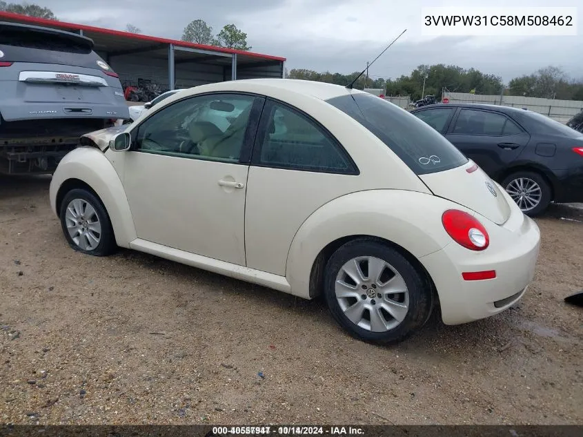 2008 Volkswagen New Beetle Coupe S VIN: 3VWPW31C58M508462 Lot: 40557947