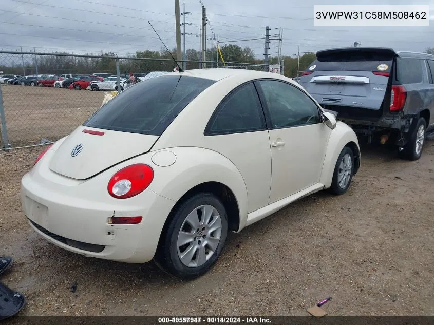 2008 Volkswagen New Beetle Coupe S VIN: 3VWPW31C58M508462 Lot: 40557947