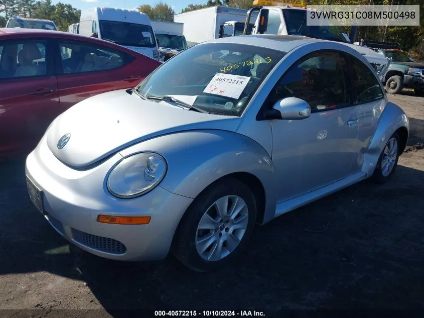 2008 Volkswagen New Beetle Coupe S/Se VIN: 3VWRG31C08M500498 Lot: 40572215