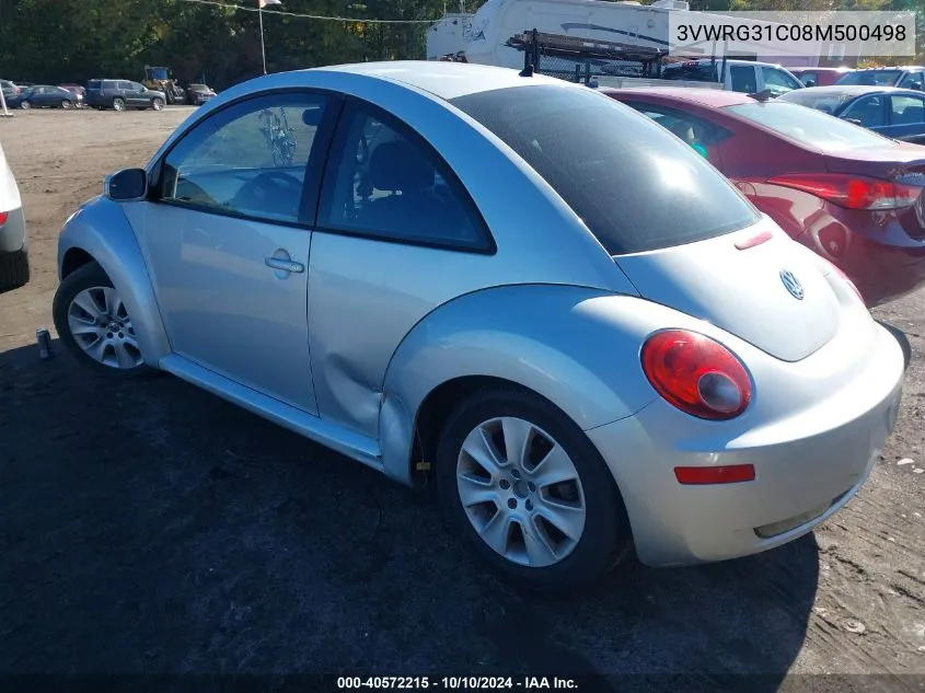 2008 Volkswagen New Beetle Coupe S/Se VIN: 3VWRG31C08M500498 Lot: 40572215