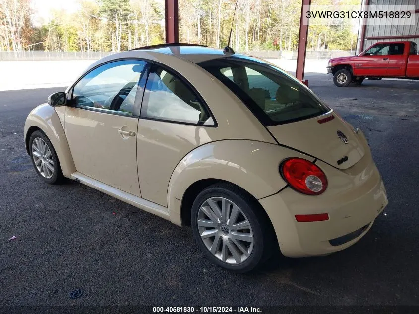 2008 Volkswagen New Beetle S/Se VIN: 3VWRG31CX8M518829 Lot: 40581830