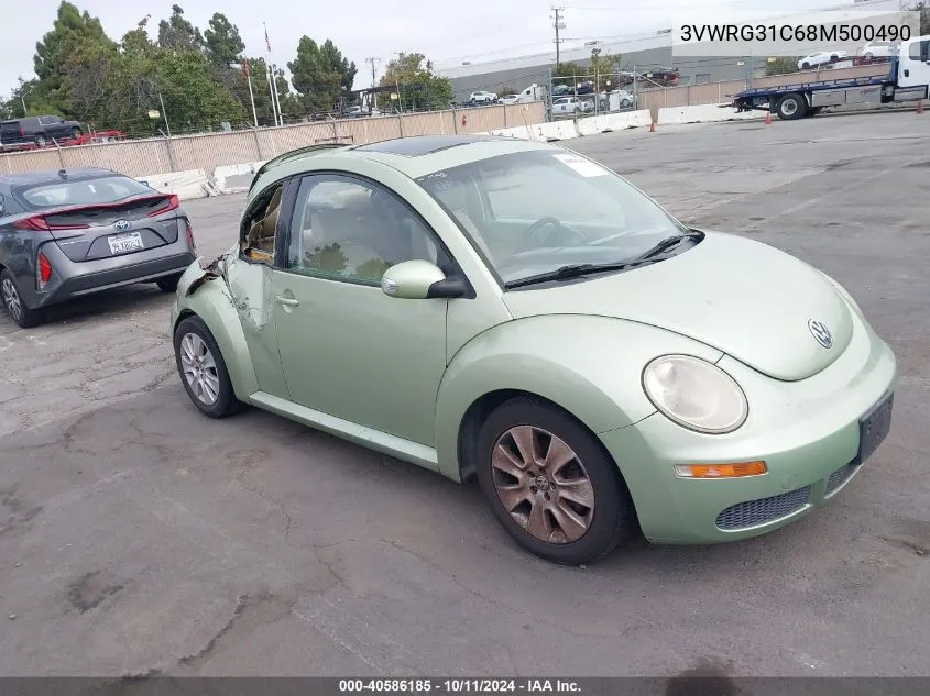 2008 Volkswagen New Beetle S/Se VIN: 3VWRG31C68M500490 Lot: 40586185