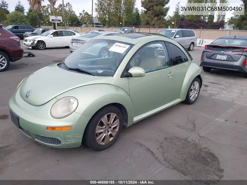 2008 Volkswagen New Beetle S/Se VIN: 3VWRG31C68M500490 Lot: 40586185