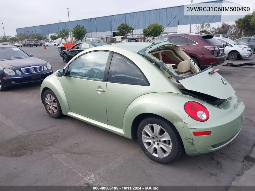 2008 Volkswagen New Beetle S/Se VIN: 3VWRG31C68M500490 Lot: 40586185