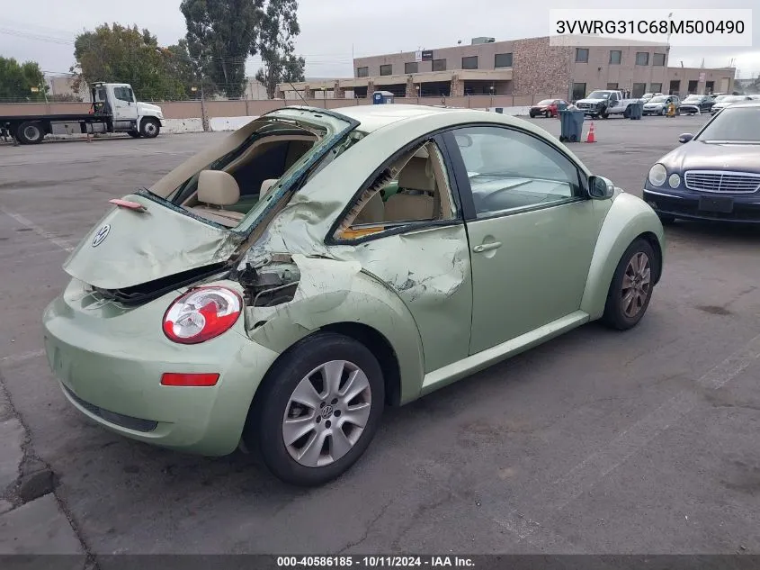 2008 Volkswagen New Beetle S/Se VIN: 3VWRG31C68M500490 Lot: 40586185