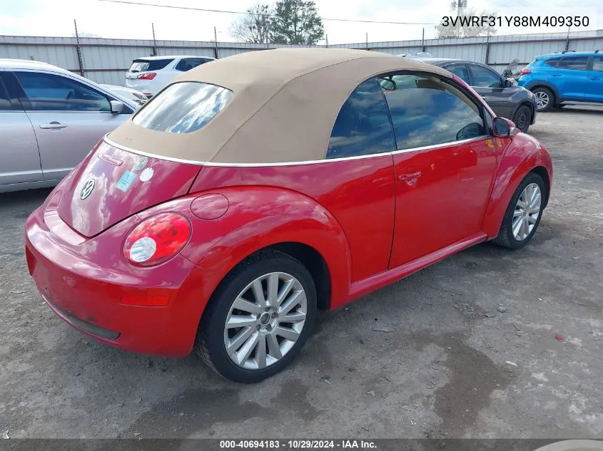 2008 Volkswagen New Beetle Se VIN: 3VWRF31Y88M409350 Lot: 40694183