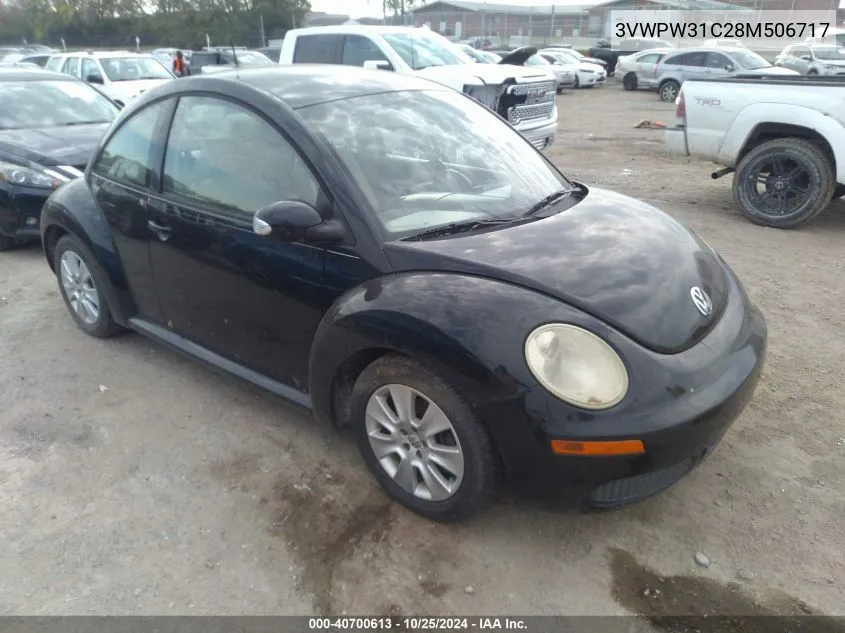 2008 Volkswagen New Beetle S VIN: 3VWPW31C28M506717 Lot: 40700613