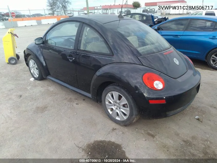 2008 Volkswagen New Beetle S VIN: 3VWPW31C28M506717 Lot: 40700613