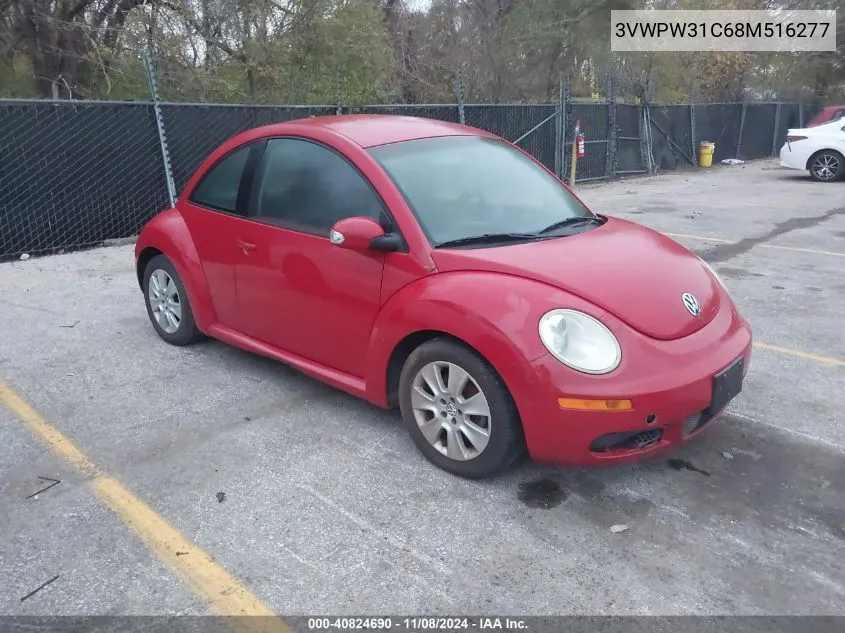 2008 Volkswagen New Beetle S VIN: 3VWPW31C68M516277 Lot: 40824690