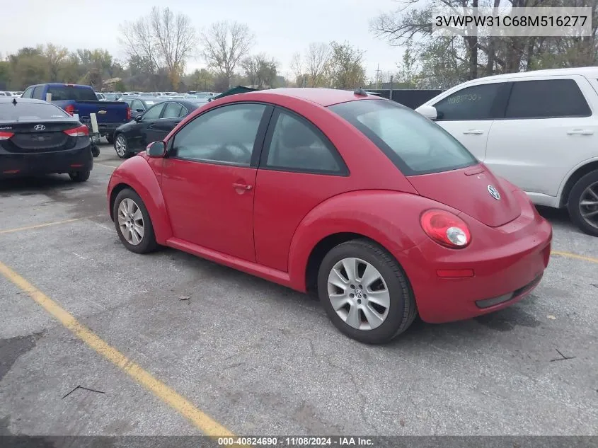 2008 Volkswagen New Beetle S VIN: 3VWPW31C68M516277 Lot: 40824690