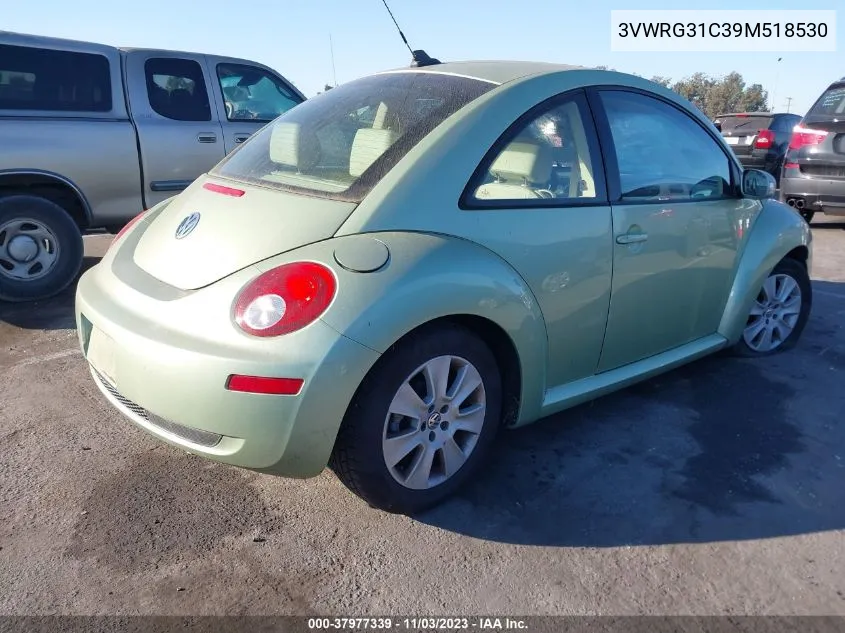 2009 Volkswagen New Beetle Coupe S VIN: 3VWRG31C39M518530 Lot: 37977339