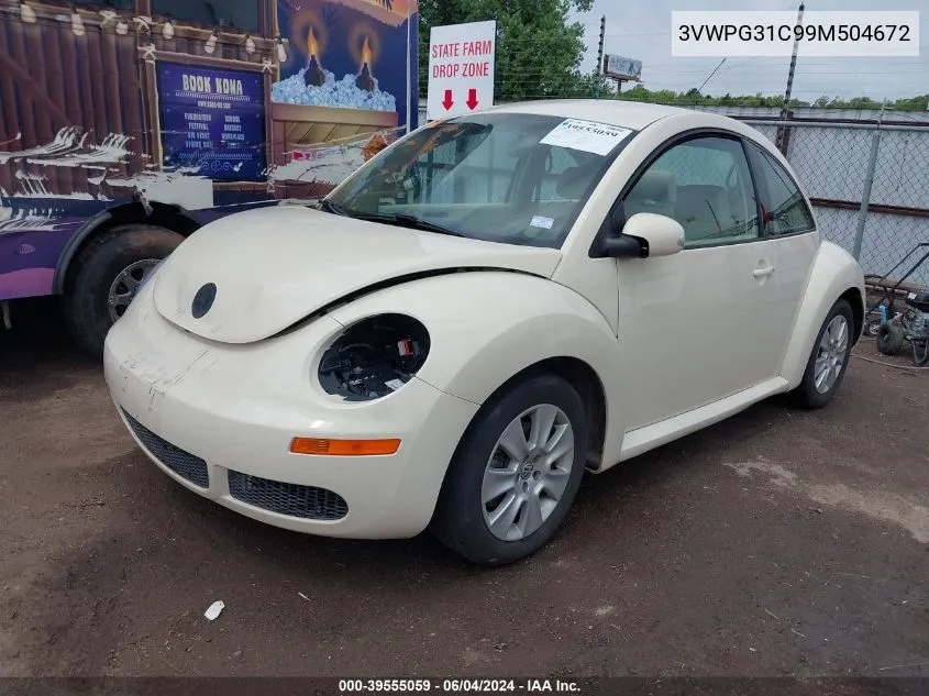 2009 Volkswagen New Beetle 2.5L VIN: 3VWPG31C99M504672 Lot: 39555059