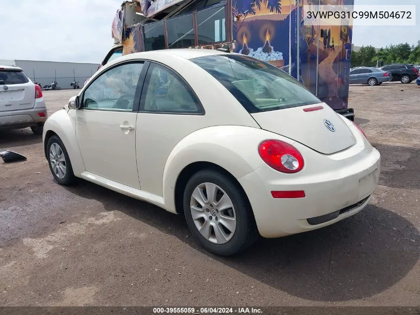 2009 Volkswagen New Beetle 2.5L VIN: 3VWPG31C99M504672 Lot: 39555059