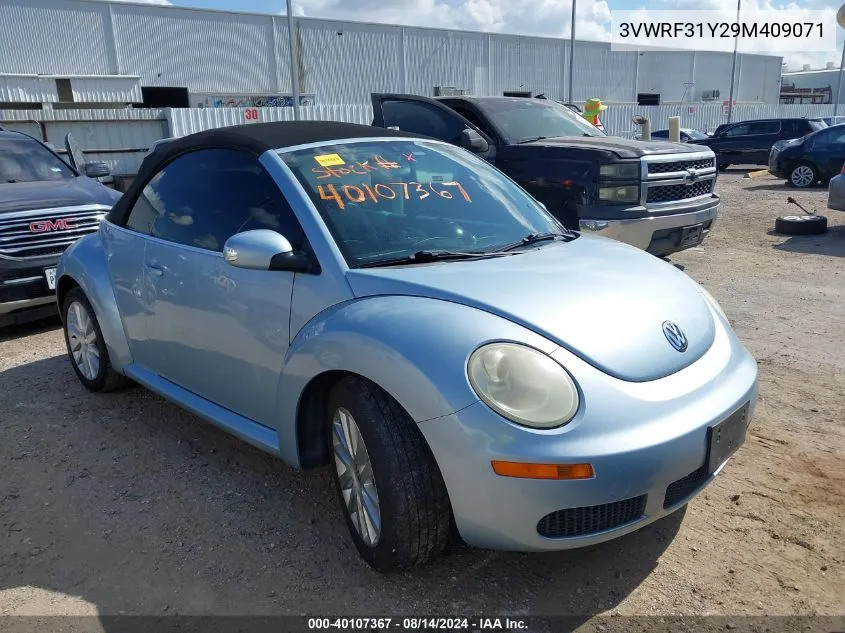 2009 Volkswagen New Beetle 2.5L VIN: 3VWRF31Y29M409071 Lot: 40107367