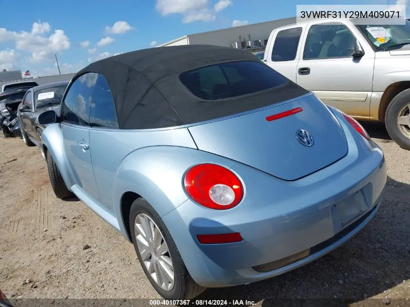 2009 Volkswagen New Beetle 2.5L VIN: 3VWRF31Y29M409071 Lot: 40107367