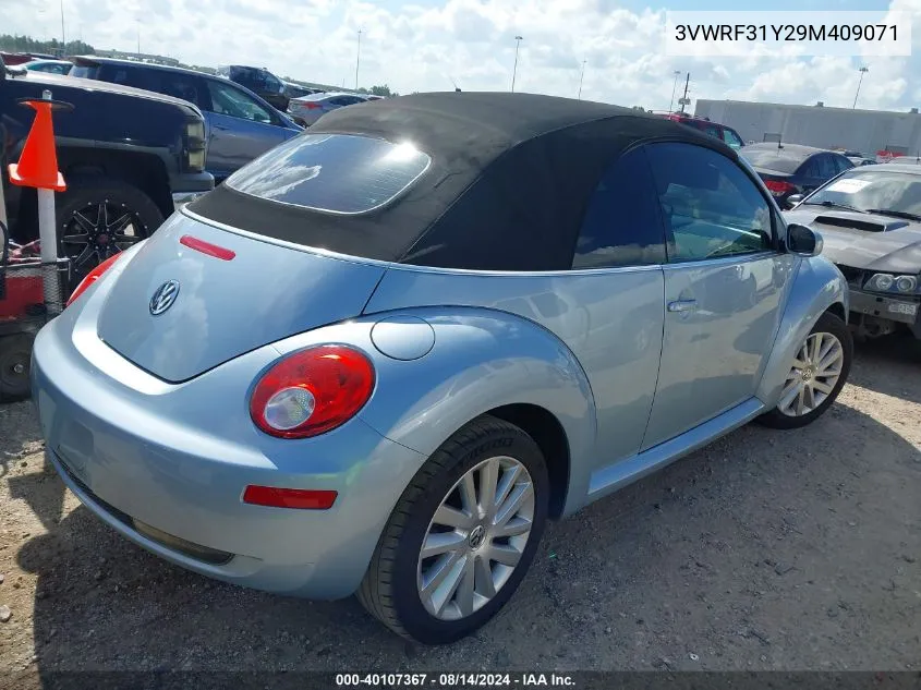 2009 Volkswagen New Beetle 2.5L VIN: 3VWRF31Y29M409071 Lot: 40107367