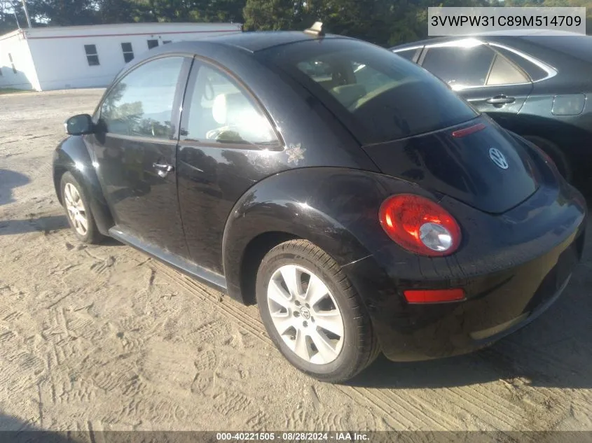 3VWPW31C89M514709 2009 Volkswagen New Beetle 2.5L