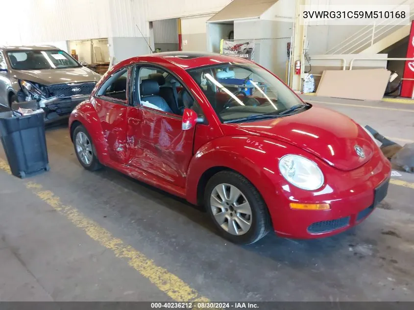 2009 Volkswagen New Beetle 2.5L VIN: 3VWRG31C59M510168 Lot: 40236212