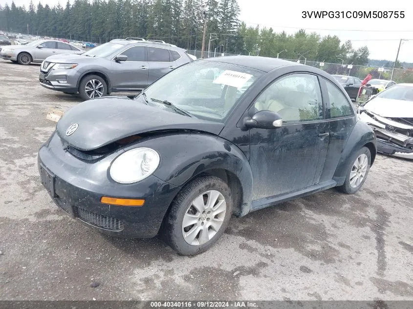 3VWPG31C09M508755 2009 Volkswagen New Beetle Coupe S