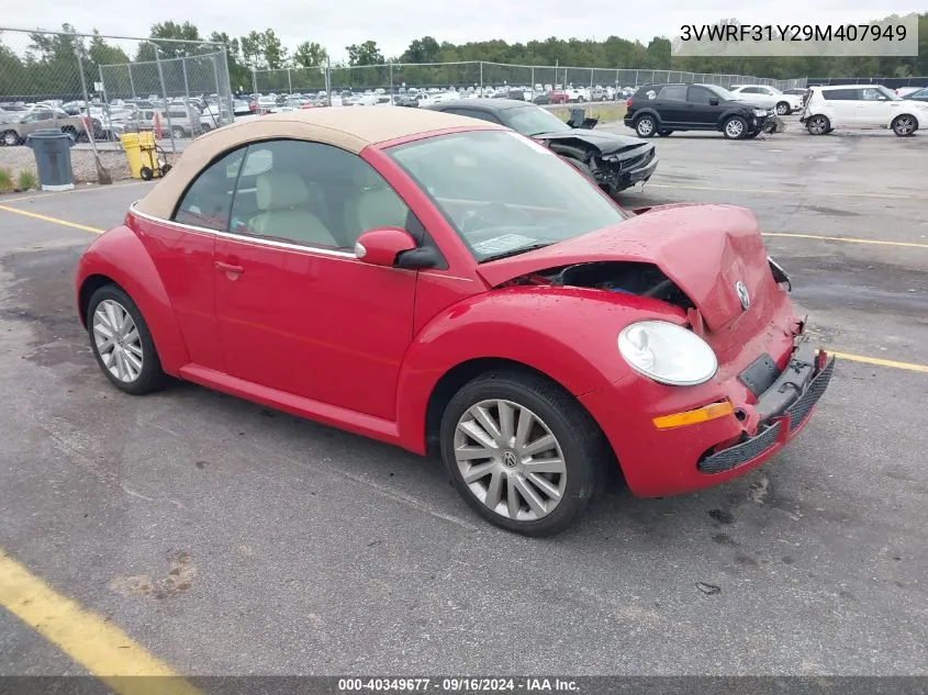 2009 Volkswagen New Beetle 2.5L VIN: 3VWRF31Y29M407949 Lot: 40349677