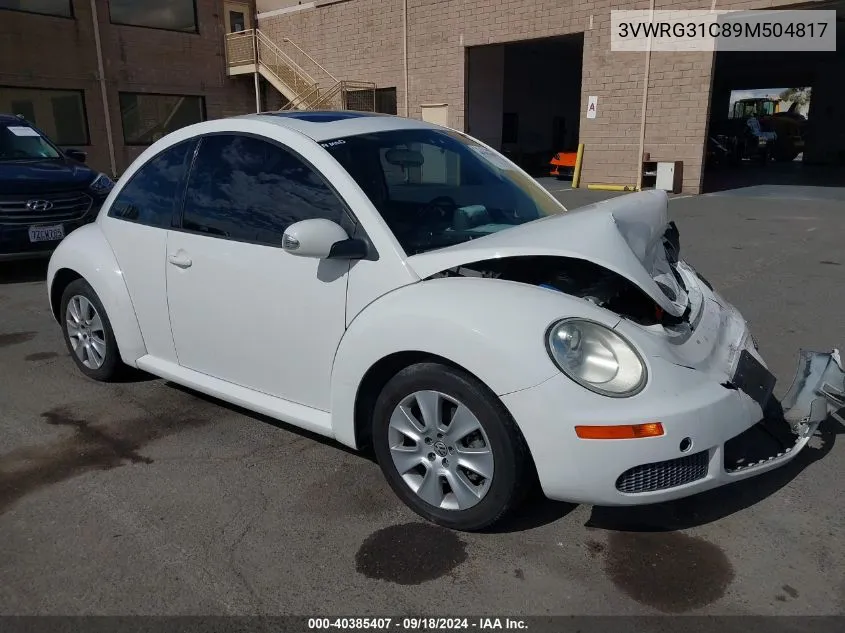 2009 Volkswagen New Beetle 2.5L VIN: 3VWRG31C89M504817 Lot: 40385407