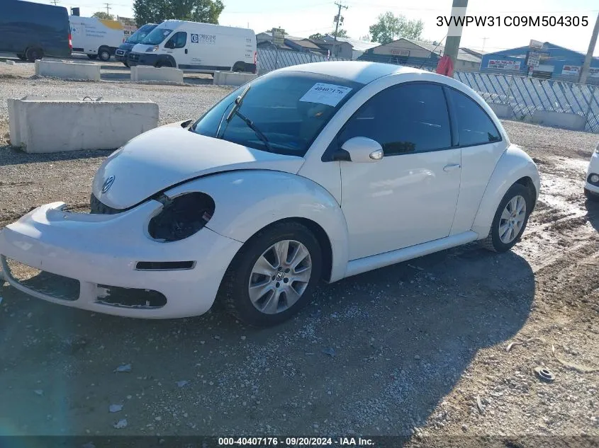 2009 Volkswagen New Beetle 2.5L VIN: 3VWPW31C09M504305 Lot: 40407176