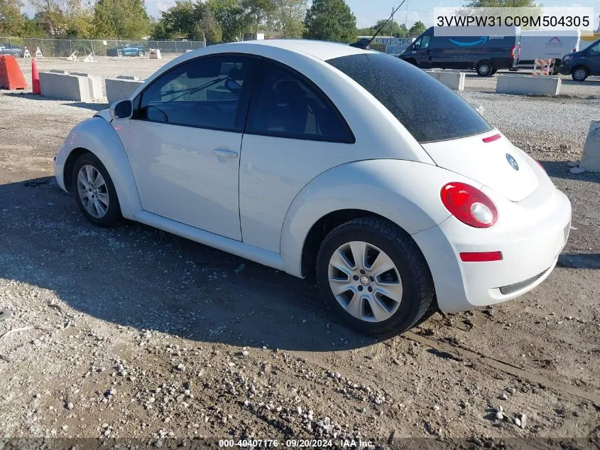 2009 Volkswagen New Beetle 2.5L VIN: 3VWPW31C09M504305 Lot: 40407176