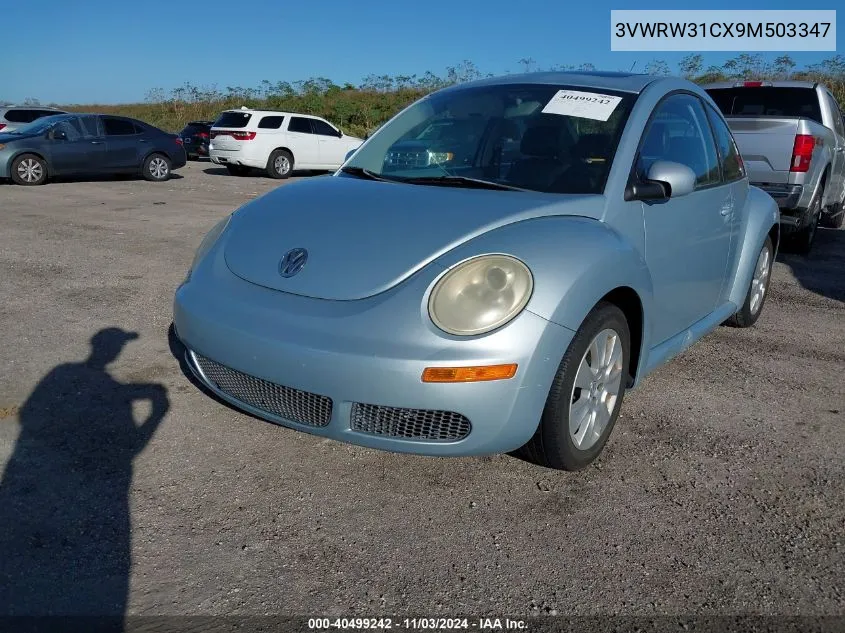 2009 Volkswagen New Beetle 2.5L VIN: 3VWRW31CX9M503347 Lot: 40499242