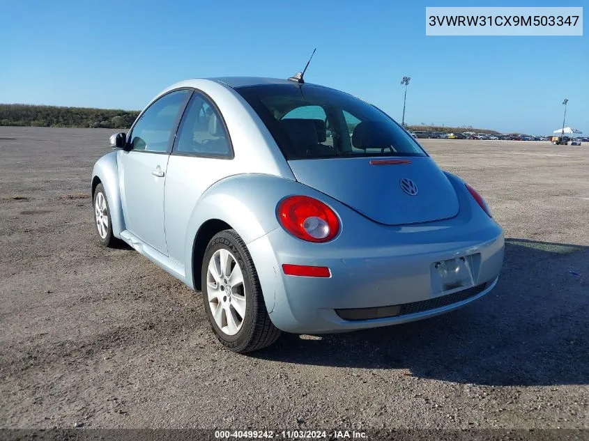 2009 Volkswagen New Beetle 2.5L VIN: 3VWRW31CX9M503347 Lot: 40499242