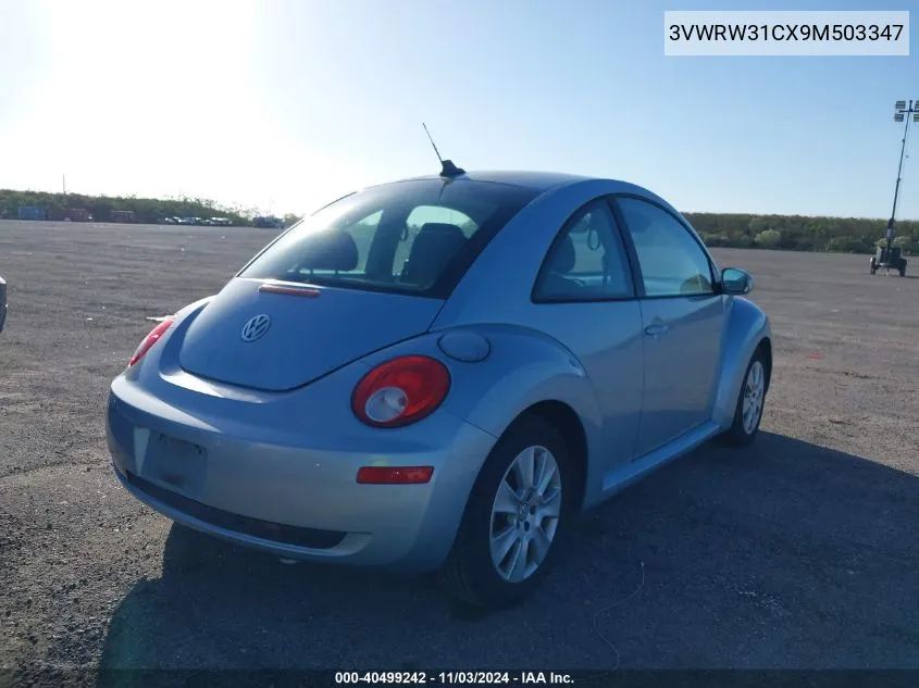 2009 Volkswagen New Beetle 2.5L VIN: 3VWRW31CX9M503347 Lot: 40499242