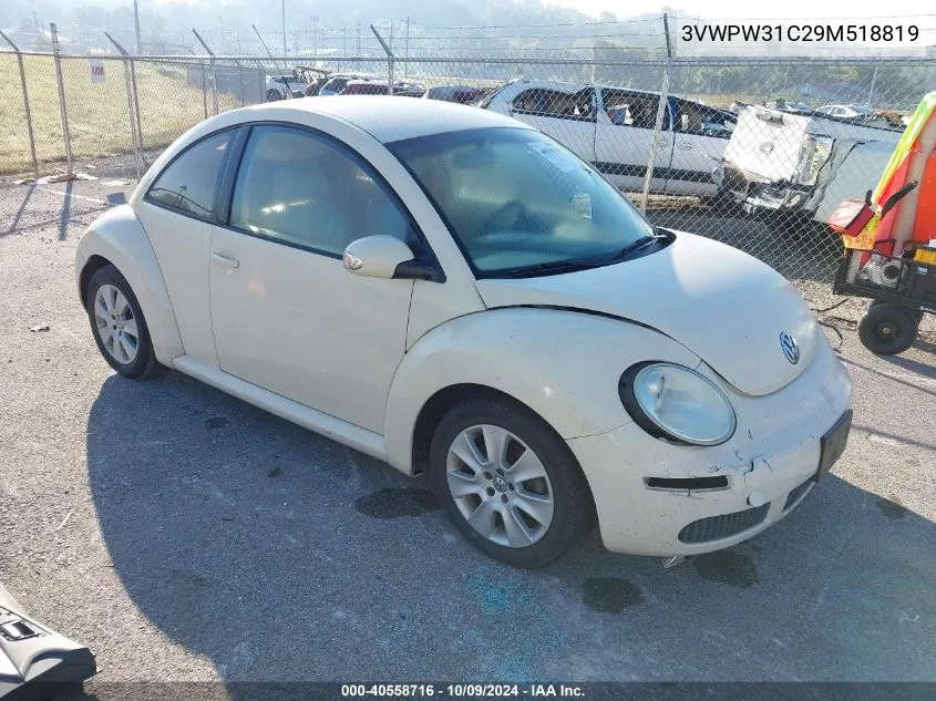 2009 Volkswagen New Beetle 2.5L VIN: 3VWPW31C29M518819 Lot: 40558716