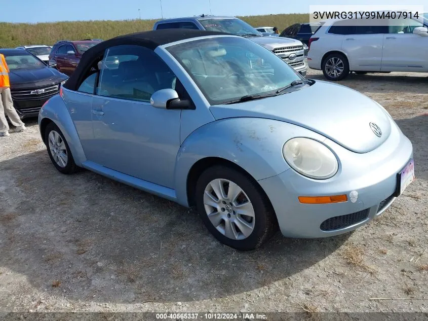 2009 Volkswagen New Beetle 2.5L VIN: 3VWRG31Y99M407914 Lot: 40565337