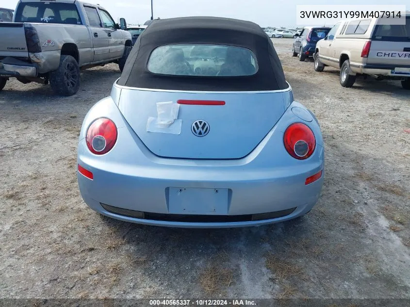 2009 Volkswagen New Beetle 2.5L VIN: 3VWRG31Y99M407914 Lot: 40565337