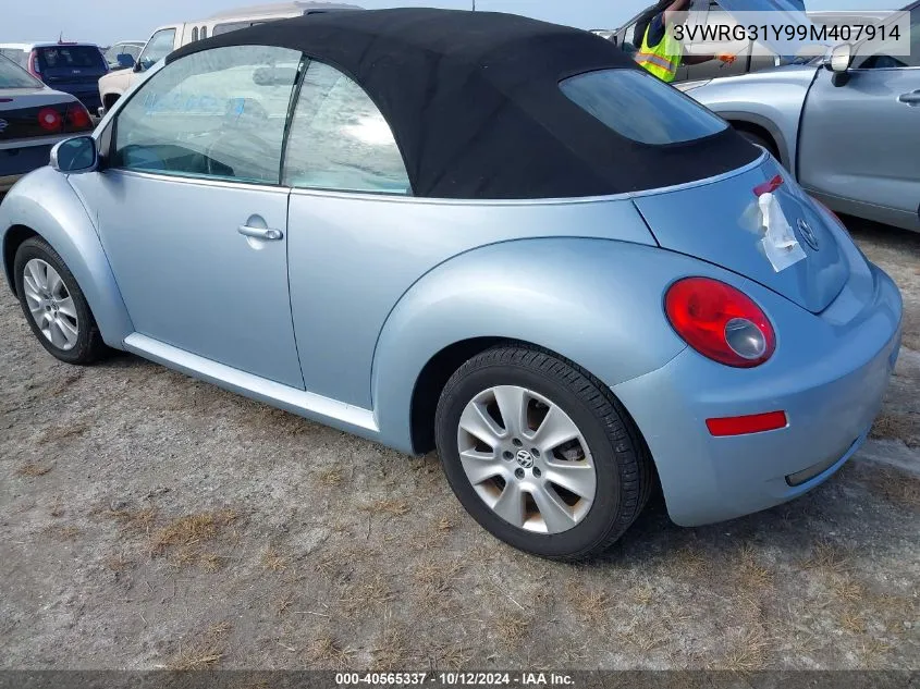 2009 Volkswagen New Beetle 2.5L VIN: 3VWRG31Y99M407914 Lot: 40565337