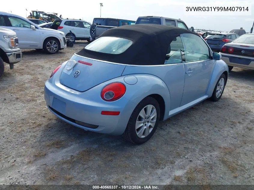 2009 Volkswagen New Beetle 2.5L VIN: 3VWRG31Y99M407914 Lot: 40565337