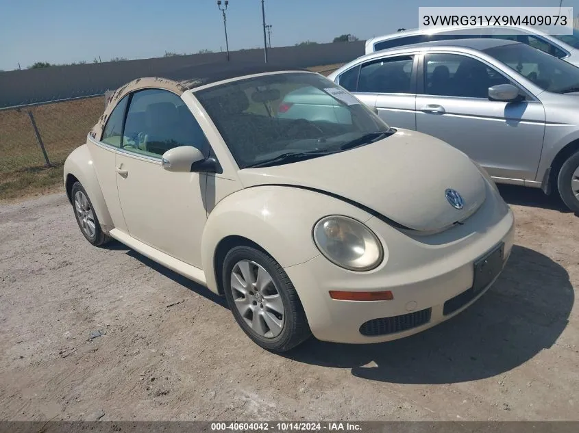 2009 Volkswagen New Beetle 2.5L VIN: 3VWRG31YX9M409073 Lot: 40604042