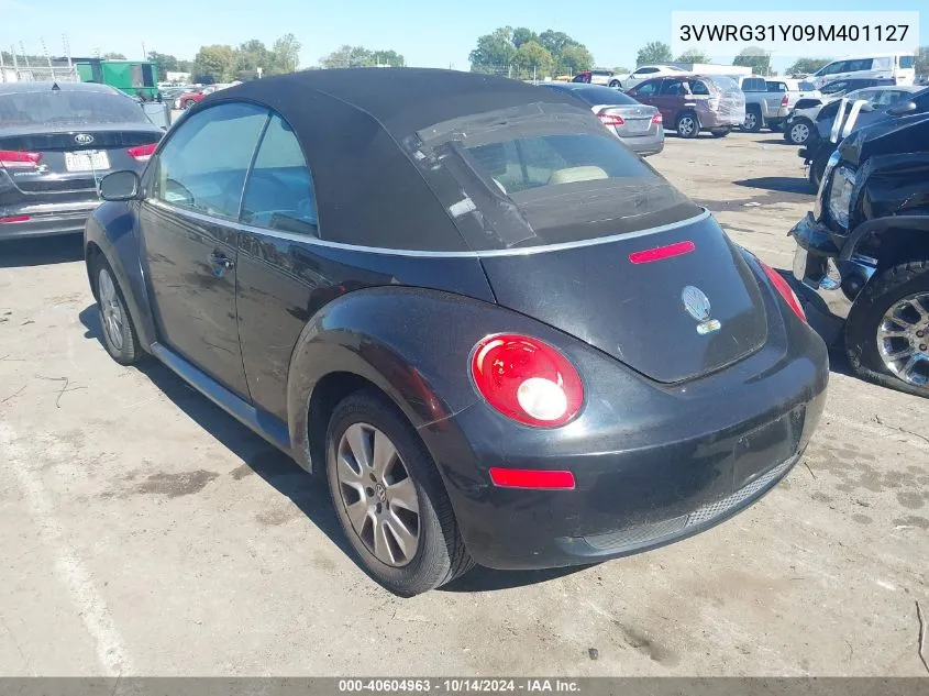 2009 Volkswagen New Beetle 2.5L VIN: 3VWRG31Y09M401127 Lot: 40604963