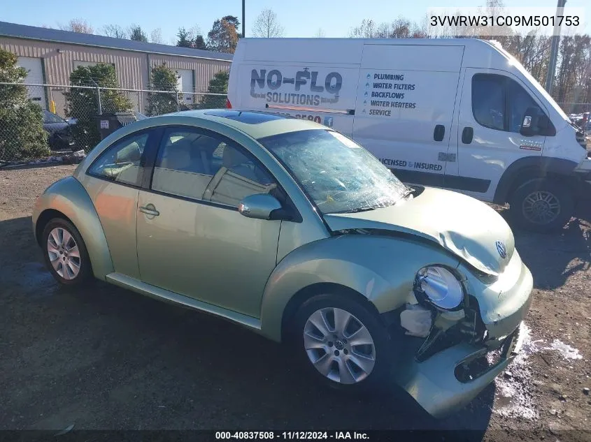 2009 Volkswagen New Beetle 2.5L VIN: 3VWRW31C09M501753 Lot: 40837508